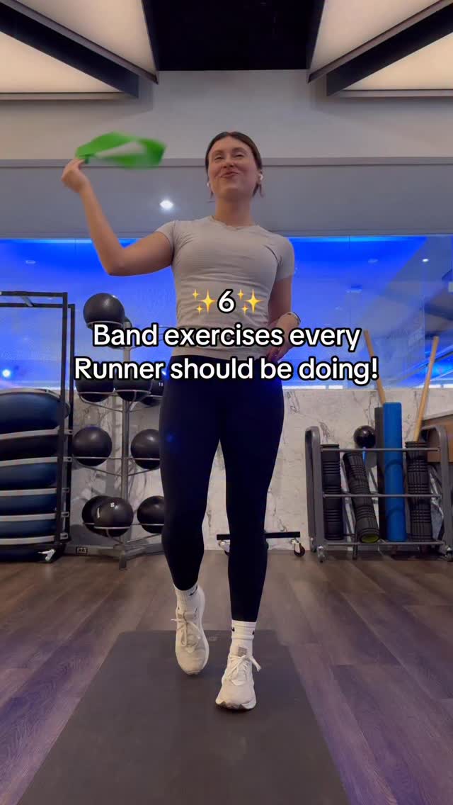 6 Band Exercises every Runner should be doing!!! A key note with band ...
