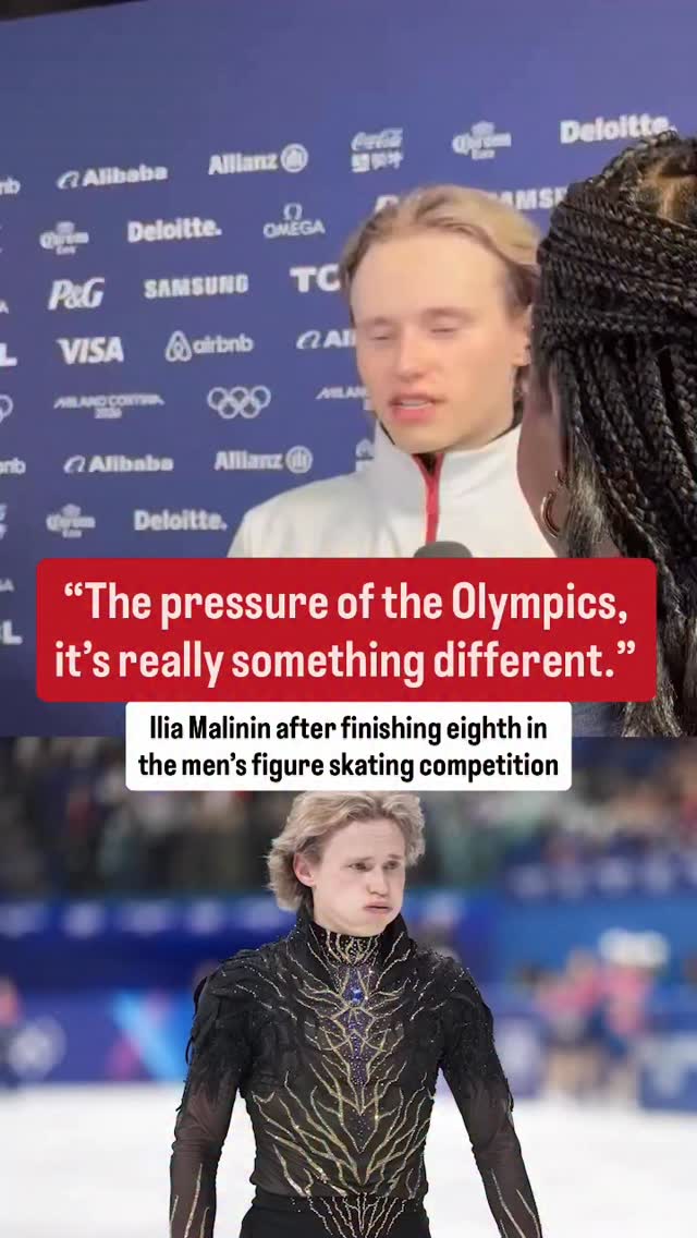 American Ilia Malinin discussed the pressure of competing on the ...