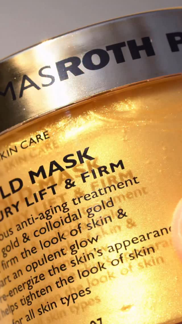 The 24K Gold-infused mask helps lift and firm the look of skin while delivering an instant glow., With Caffeine to tighten, Peridot to help reduce visible signs of stress, and Hyaluronic Acid + 