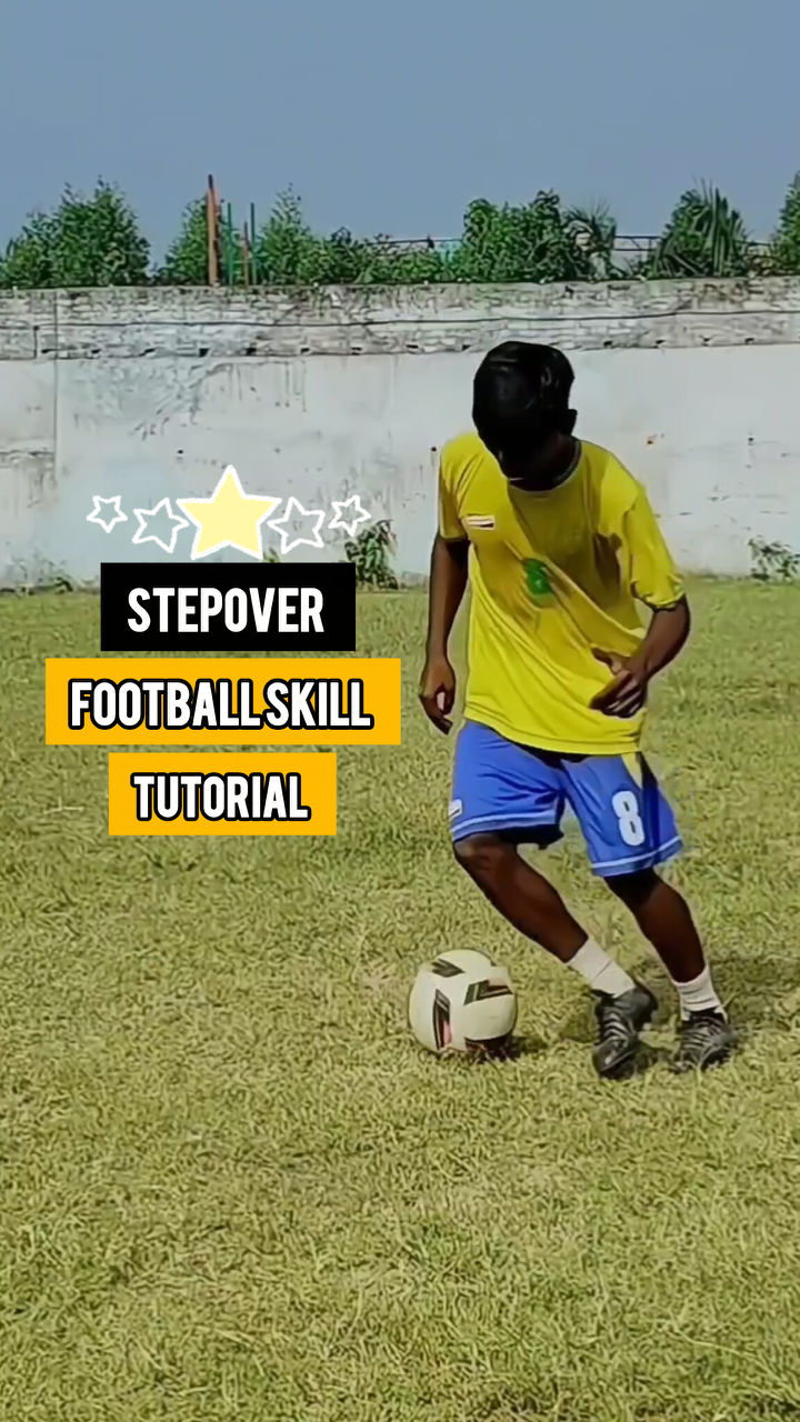 Stepover Football Skill Tutorial ⚽🥵 ️ #football #skills #soccer #reels ...
