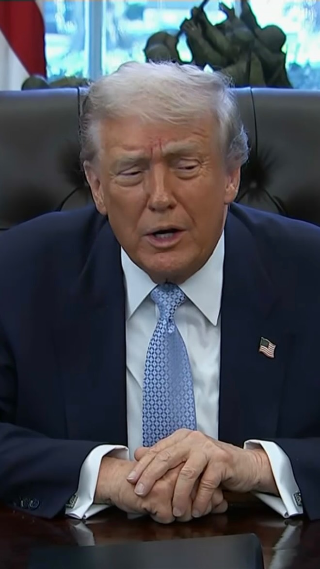 President Trump told reporters Monday that his voice was hoarse because ...