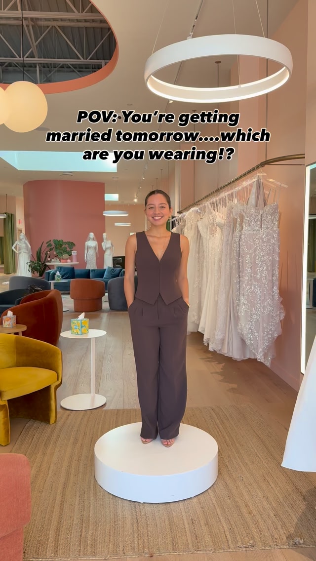 SOS! Your wedding is tomorrow…which are you wearing!? 👀👰‍♀️ # ...