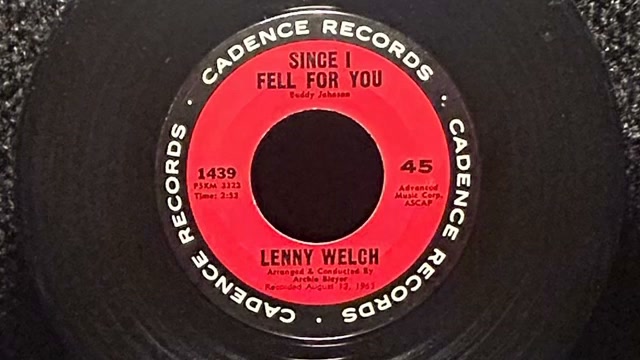 Lenny Welch 7インチシングル 2曲収録 Lenny￼ Welch, an adult contemporary singer from New Jersey, gave