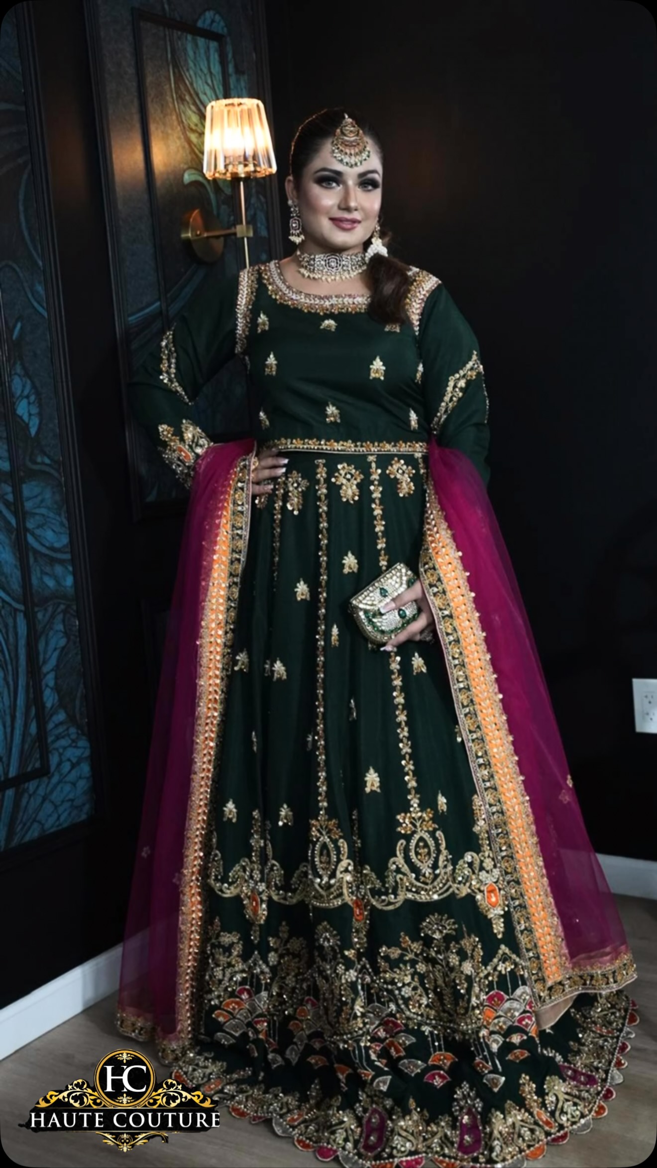 green floral halter dress Bardot Arletha Maxi in Indianwear Bridalwear Asianwear Designerwear Pakistaniwear in CRAWLEY