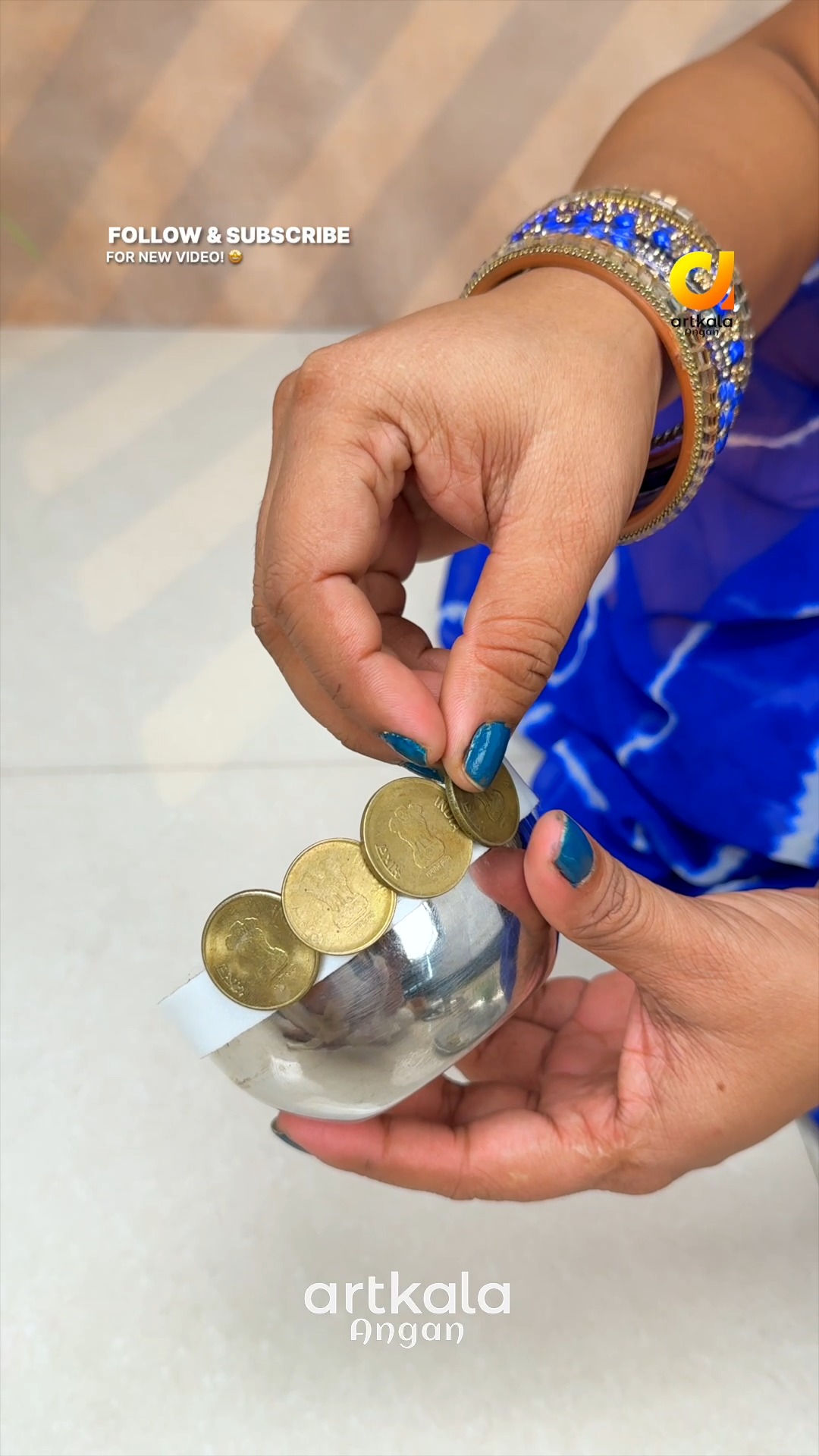 Beautiful Coin rangoli for Dhanteras!! #diwali | Artkala4u | Facebook
