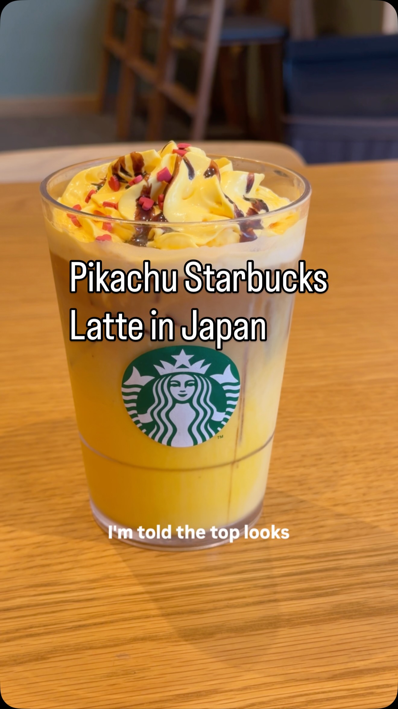 ラテ☕️ Starbucks Japan released its Pikachu Honey Cream Latte today so I