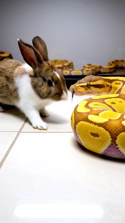 Golden Banana Ball Python executes controlled coil and powerful feeding ...