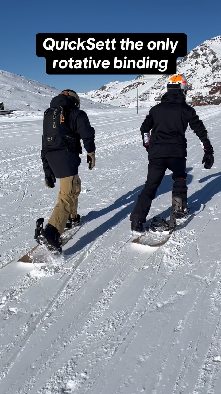 QuickSett the only rotative snowboard binding 👌🏂 #snowboarding # ...