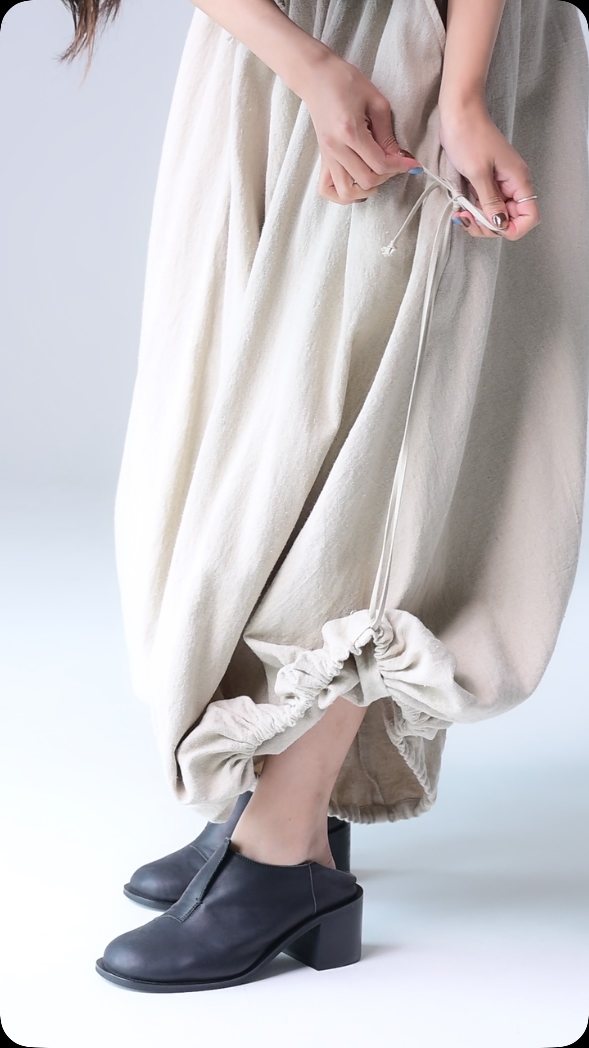 BISHOOL] Linen 袴 balloon Pants 長年の経験を経た職人たちにより手間