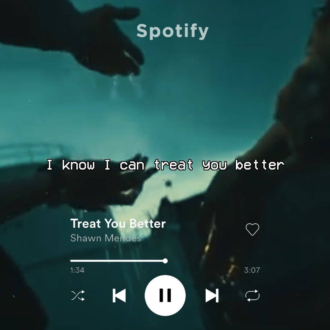S P O T I F Y Treat You Better Shawn Mendes Facebook facebook