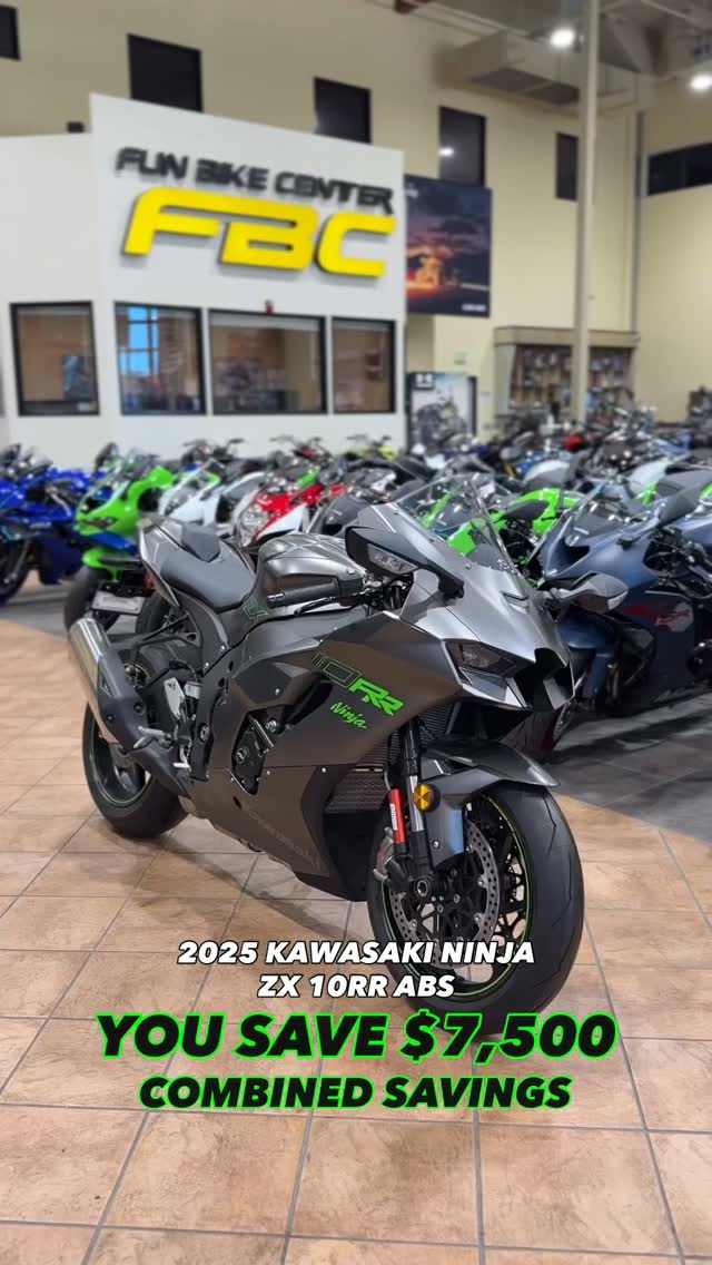 Kawasaki Savings 🤝 2025 Kawasaki Ninja ZX 10RR ABS • NOW $25,044