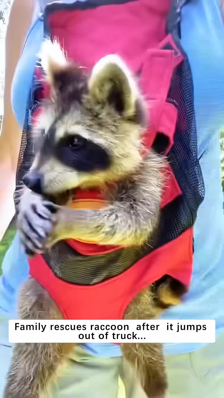 Petlife - The injured raccoon was rescued by this family | Facebook