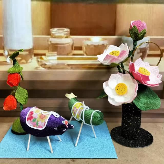 お盆のお飾り・小さいシリーズ発売✨ 小さな精霊飾りセット🍆🥒 小さな