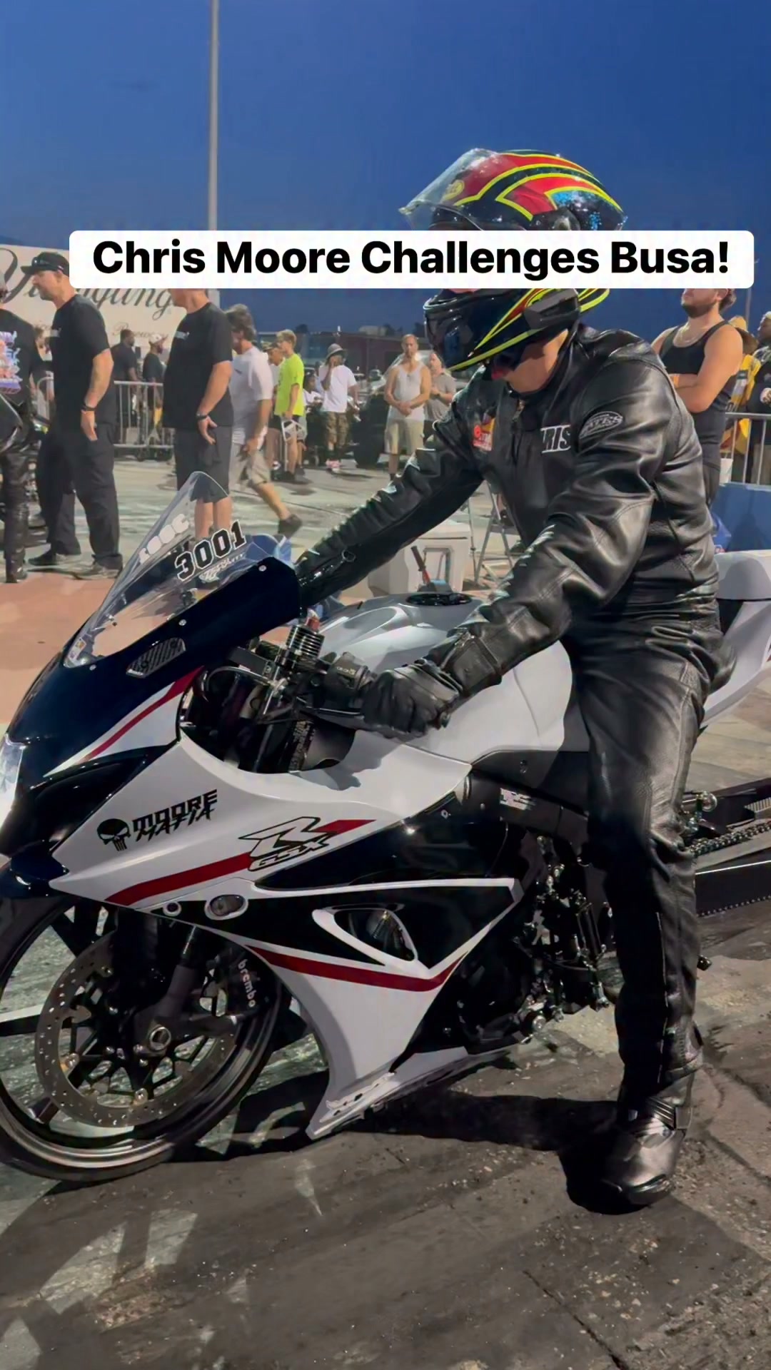 Can Moore Mafia beat a Hayabusa on his Suzuki GSXR 1000 at