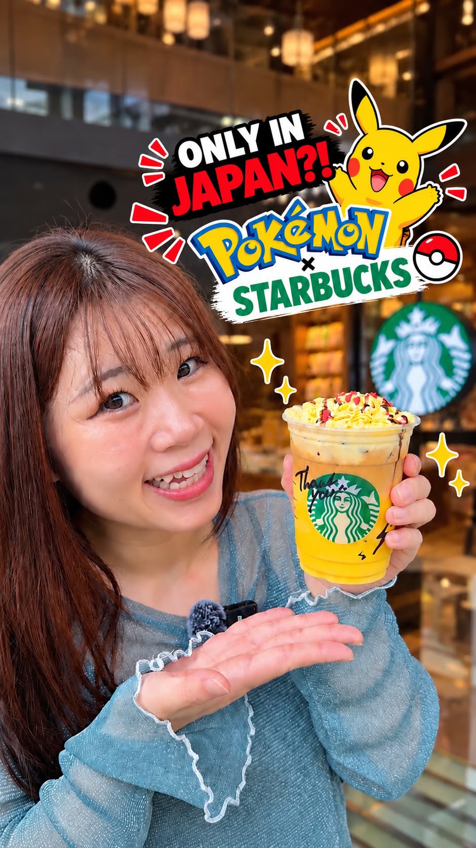 Starbucks Japan released its Pikachu Honey Cream Latte today so I