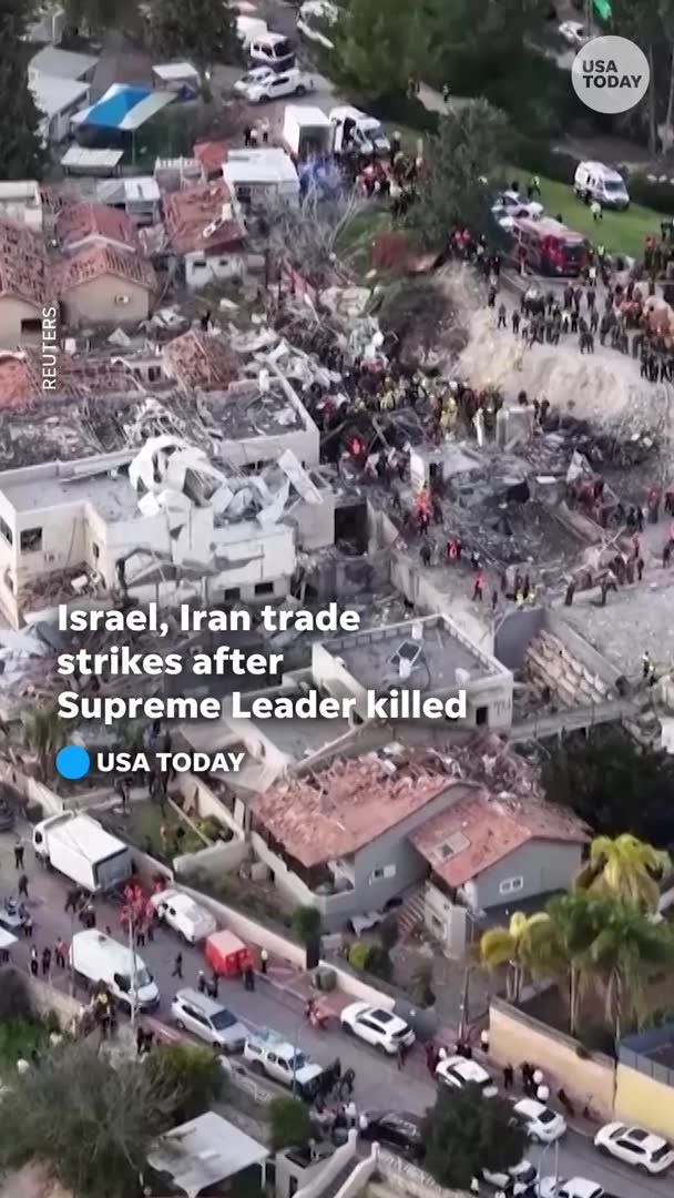 Israel is trading military strikes with Iran a day after supreme leader