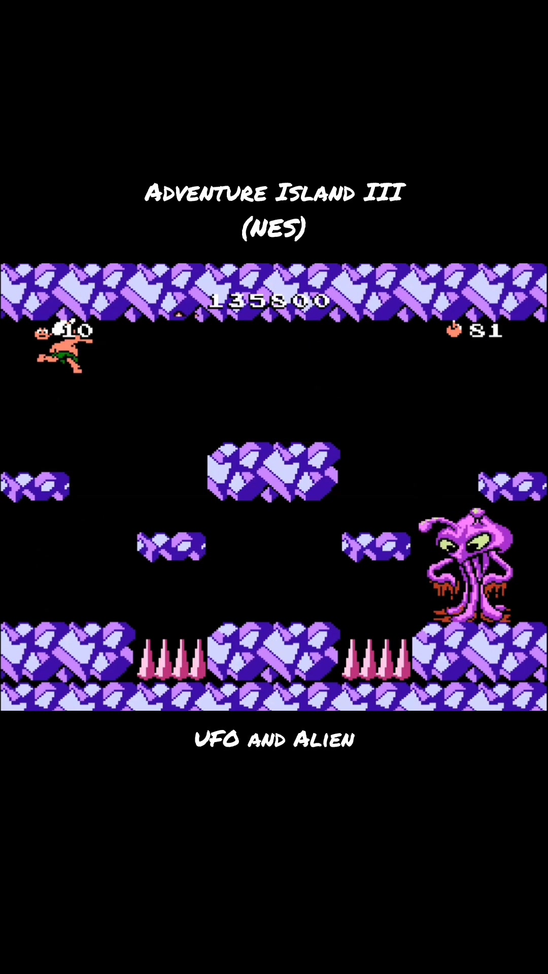 Adventure Island III (NES) - UFO and Alien boss fights #retrogaming # ...