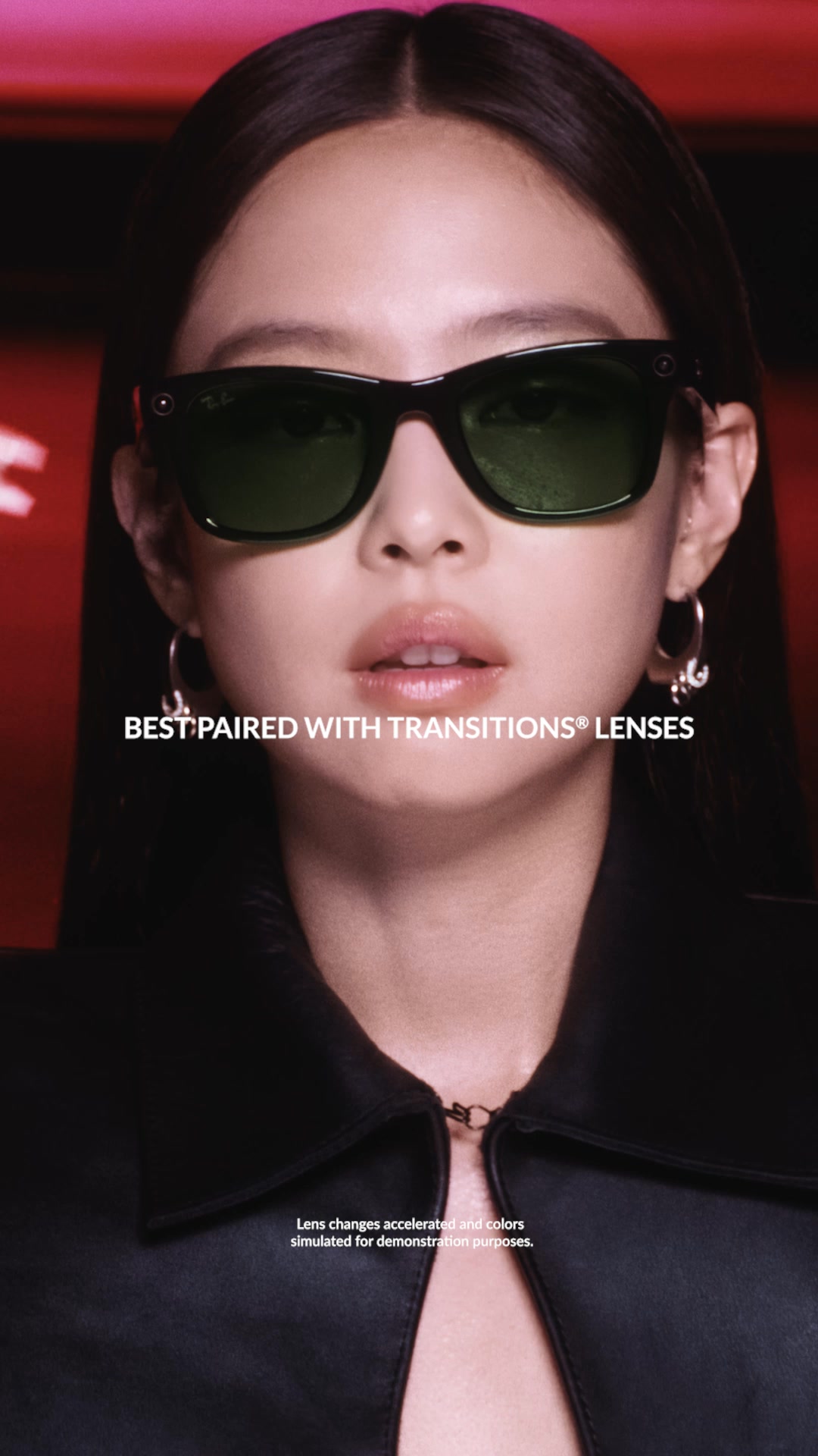 Jennie wears the iconic Ray-Ban Meta Wayfarer. Best paired with