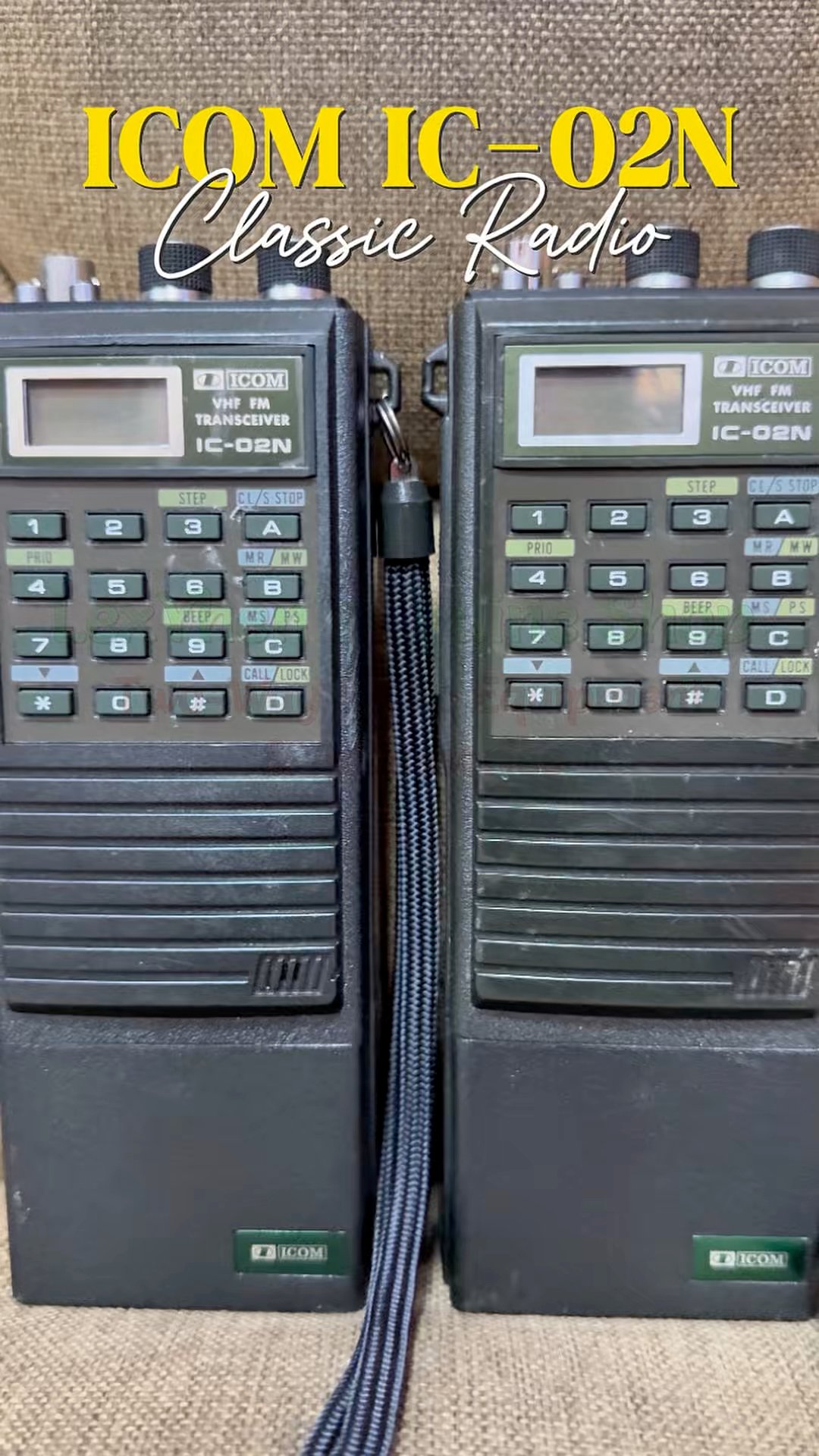 ICOM  ICー02N　懐かしい！ 🔴The 𝐈𝐂𝐎𝐌 𝐈𝐂-𝟎𝟐𝐍 is a classic, rugged VHF FM handheld