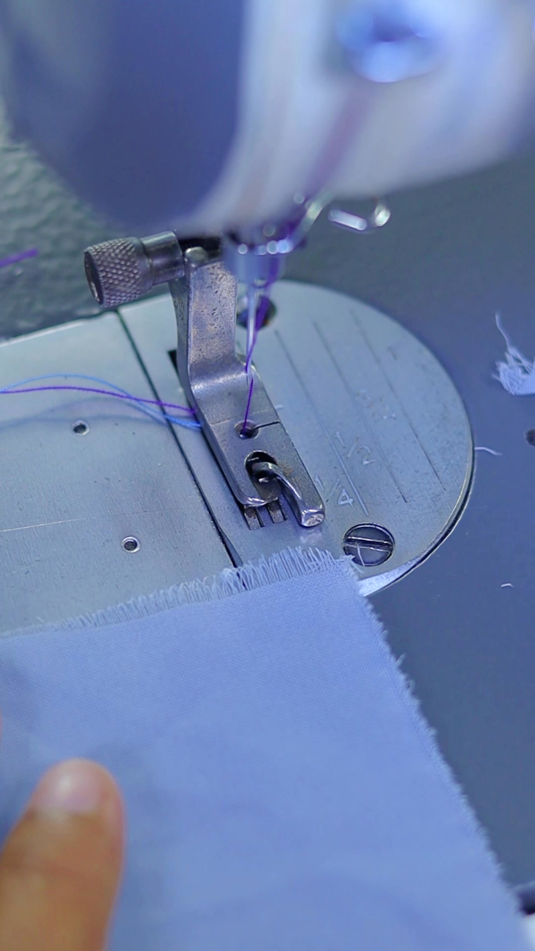 Sewing Rolled Hem with Precision Foot. Precision sewing becomes easier ...