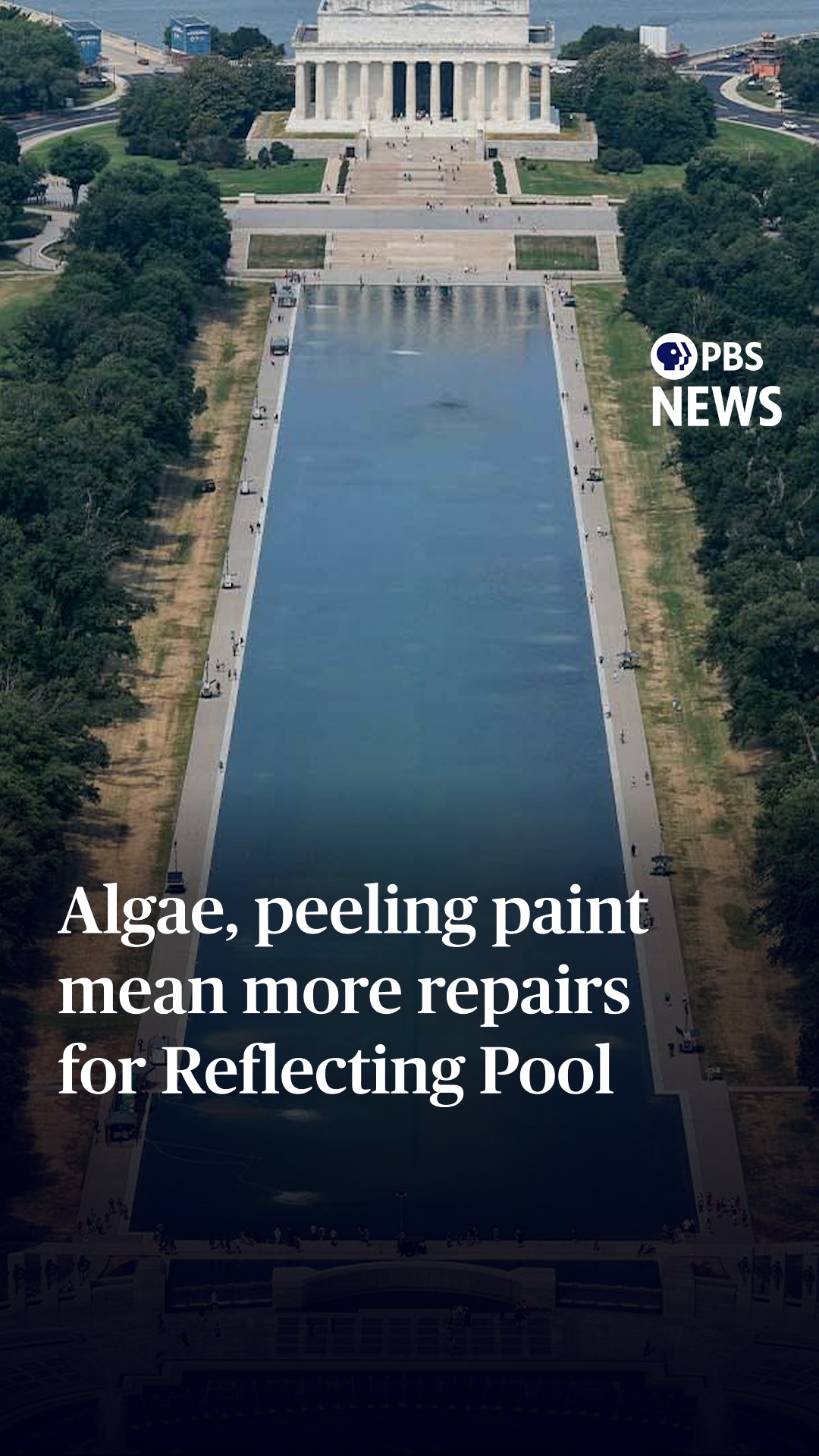 The Reflecting Pool in front of the Lincoln Memorial is set to