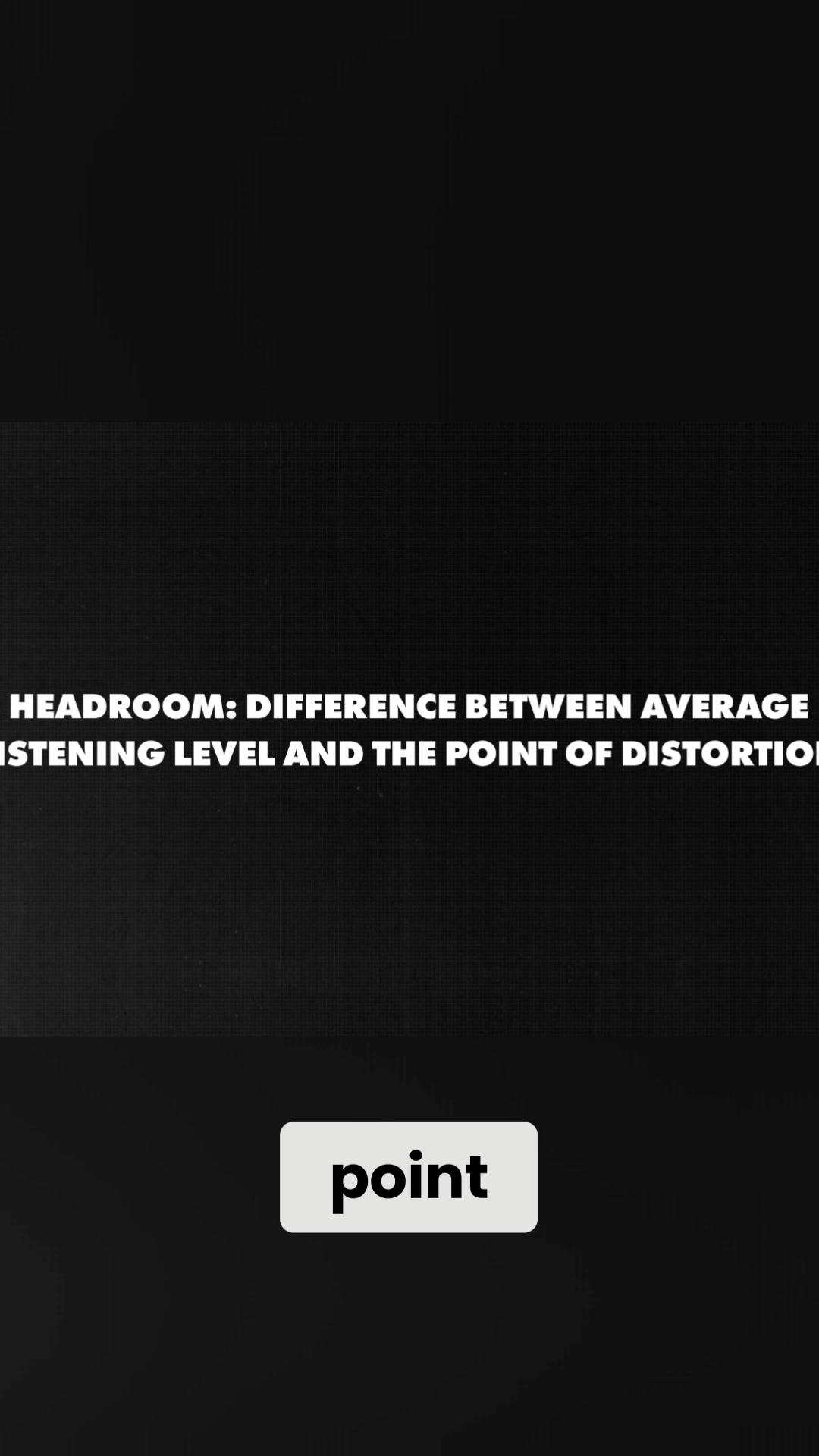 The difference between average listening level and distortion is ...