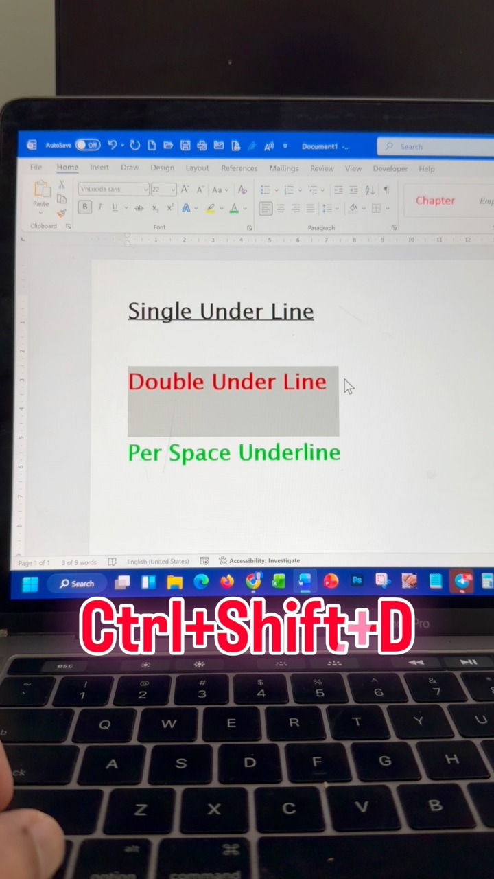 👉នេះជាប្រភេទ Under line ទាំង៣ នៅក្នុងកម្មវិធី Word 🔵🧑‍💻📁 ...
