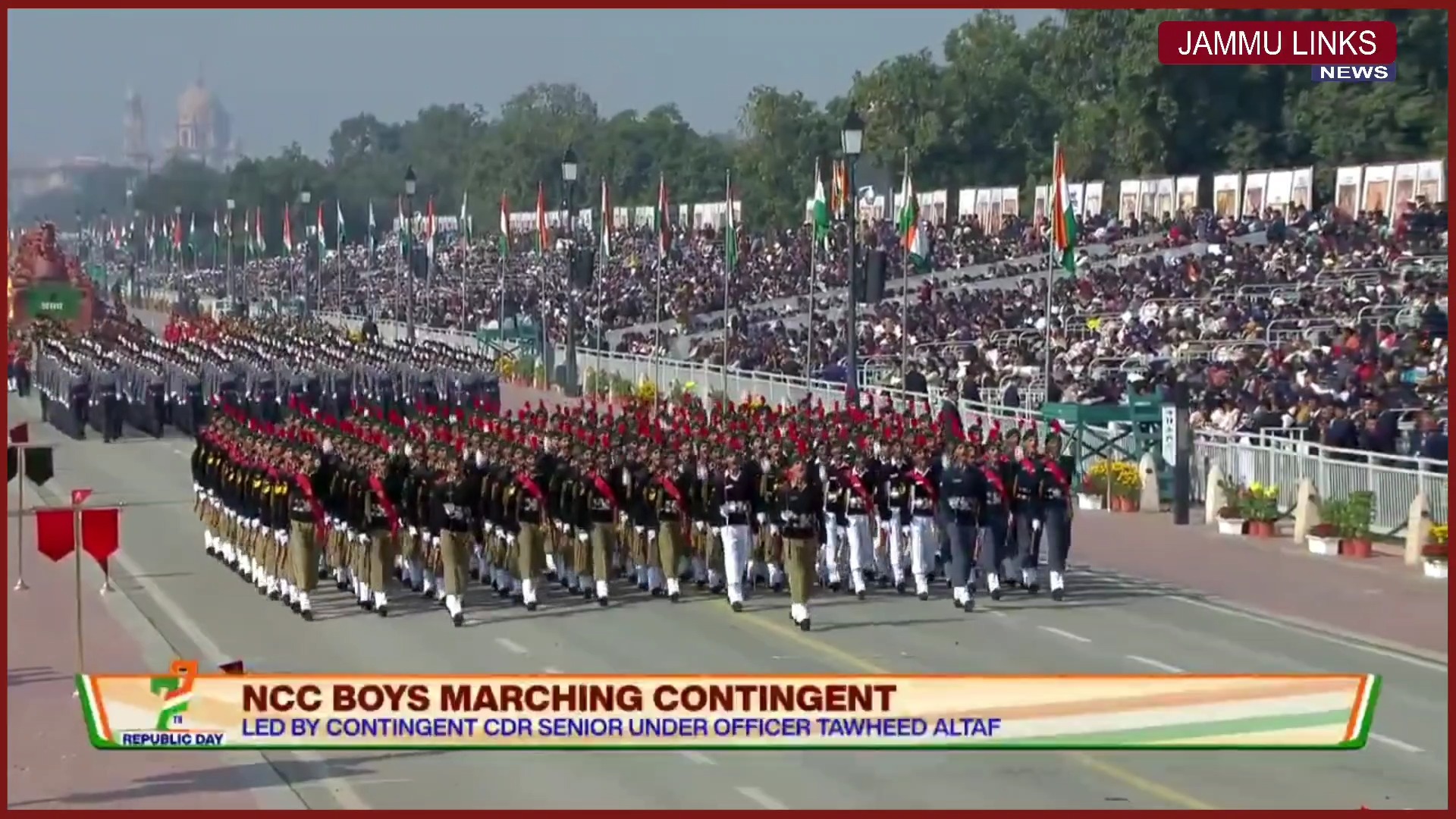 NCC boys marching contingent at the Republic Day parade, led by ...