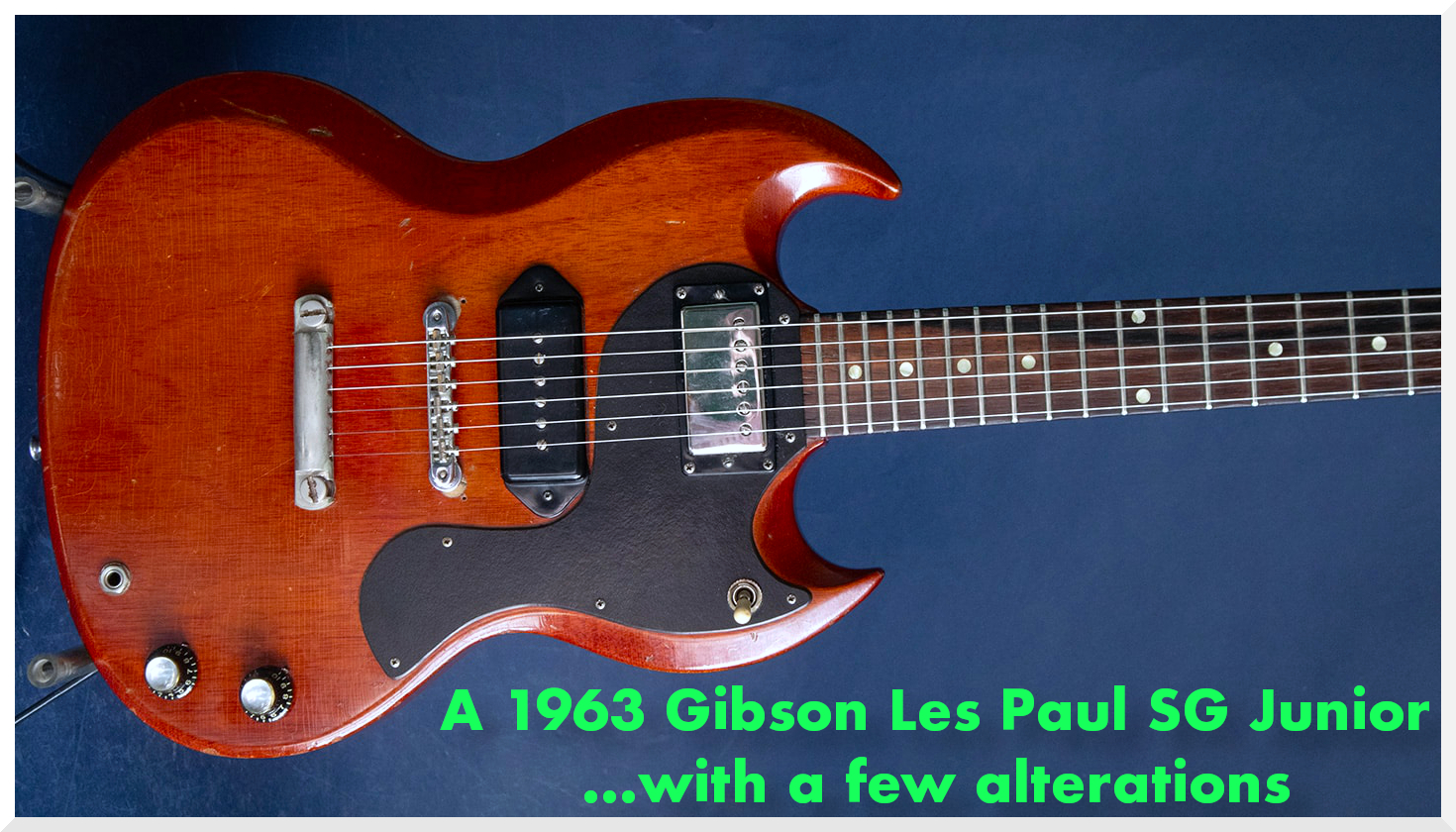 A 1963 Gibson Les Paul SG Junior. Yeah, it's routed for a neck