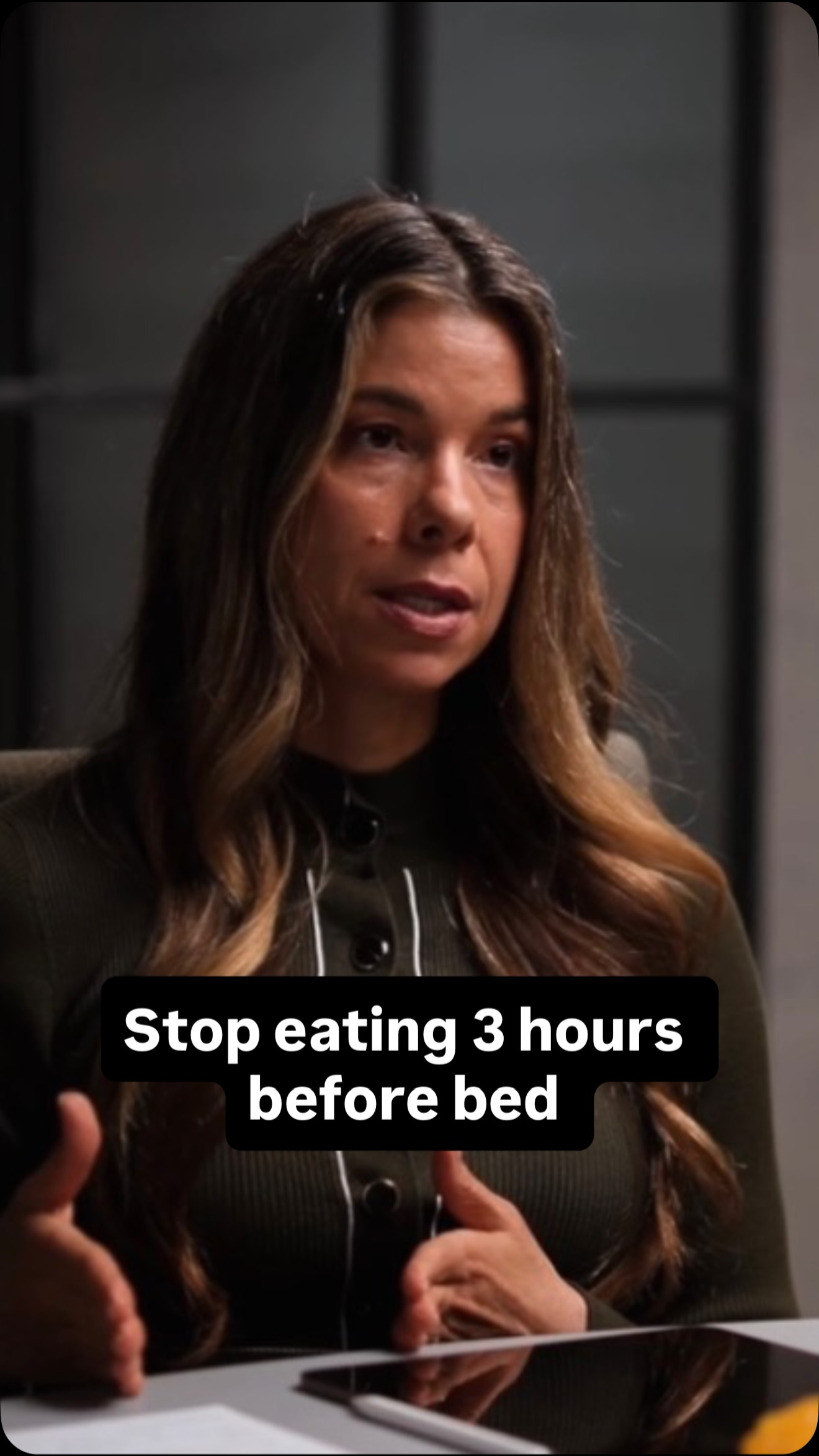 One of the simplest things I do for sleep is to stop eating about 3 hours before bed., It’s something that’s supported pretty consistently in the research., When you eat (especially a large meal), 