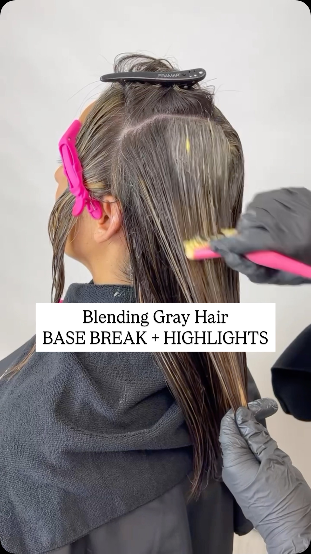 This is my favorite hack for blending gray hair 💕 foil highlights are ...