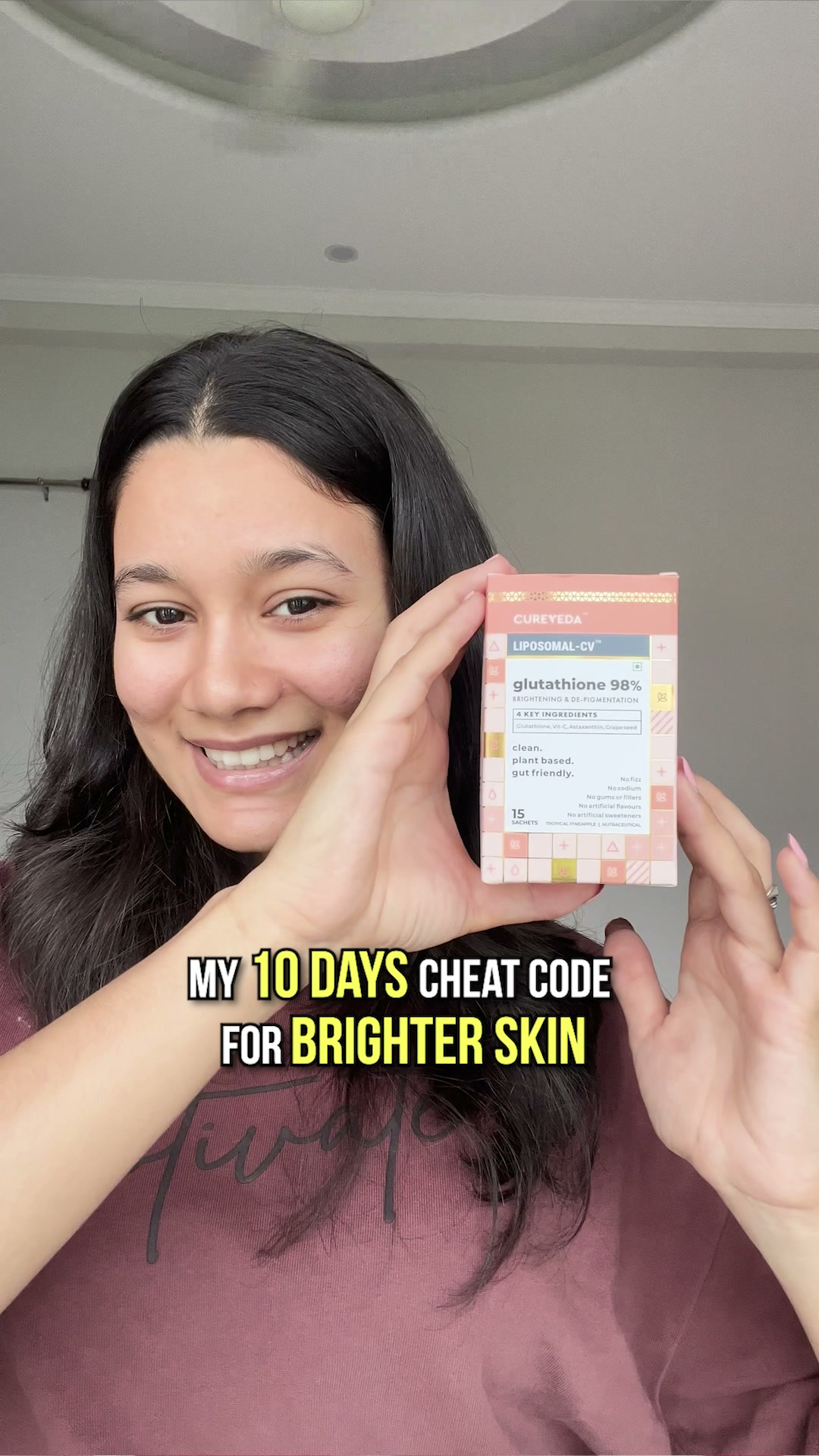 ✨ Looking for a brighter-looking complexion? It starts with the right daily ritual., 🍊 Glutathione 98% + Vitamin C work together to support skin radiance., 🌿 Grape Seed + Astaxanthin add antioxidant 