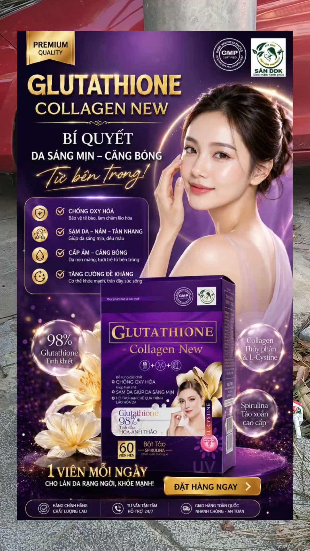 Glutathione là trân ái cho chị nào muốn sáng da mờ nám