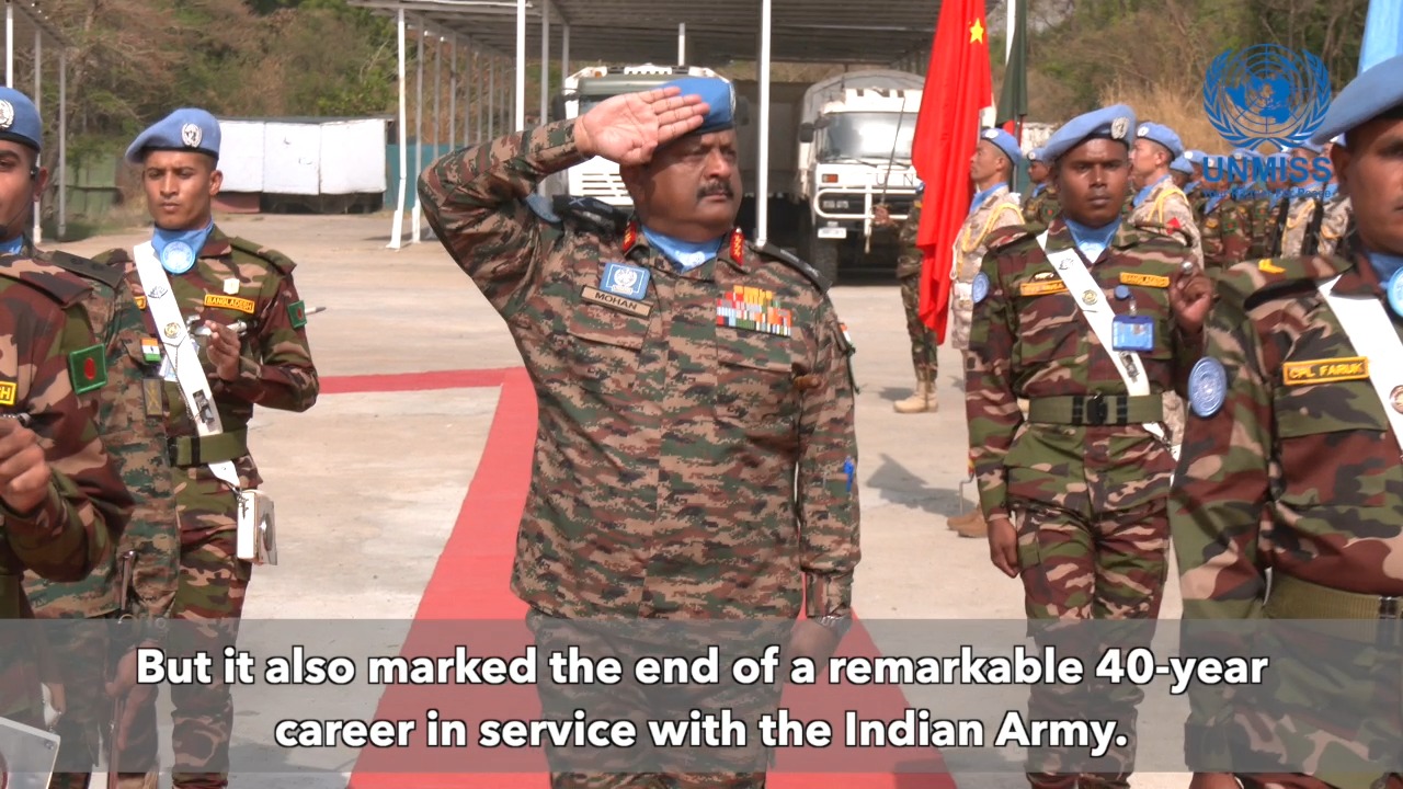 At a moving farewell parade, outgoing #UNMISS Force Commander, Lt ...
