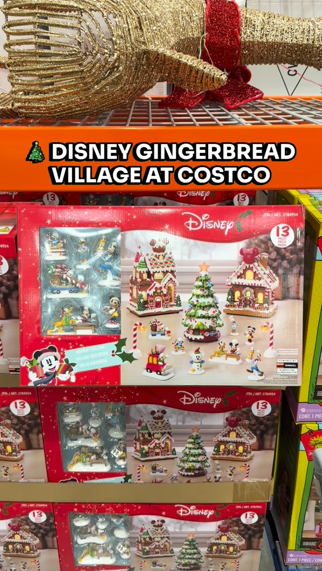 🎄 NEW Disney Holiday Gingerbread Village at Costco! This 13 piece