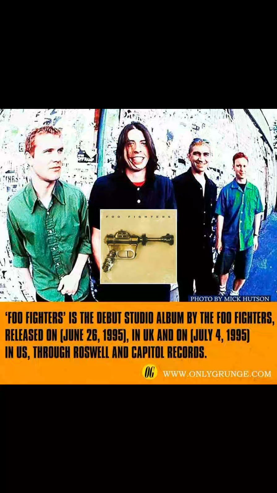 💿'Foo Fighters' is the debut studio album by the Foo Fighters