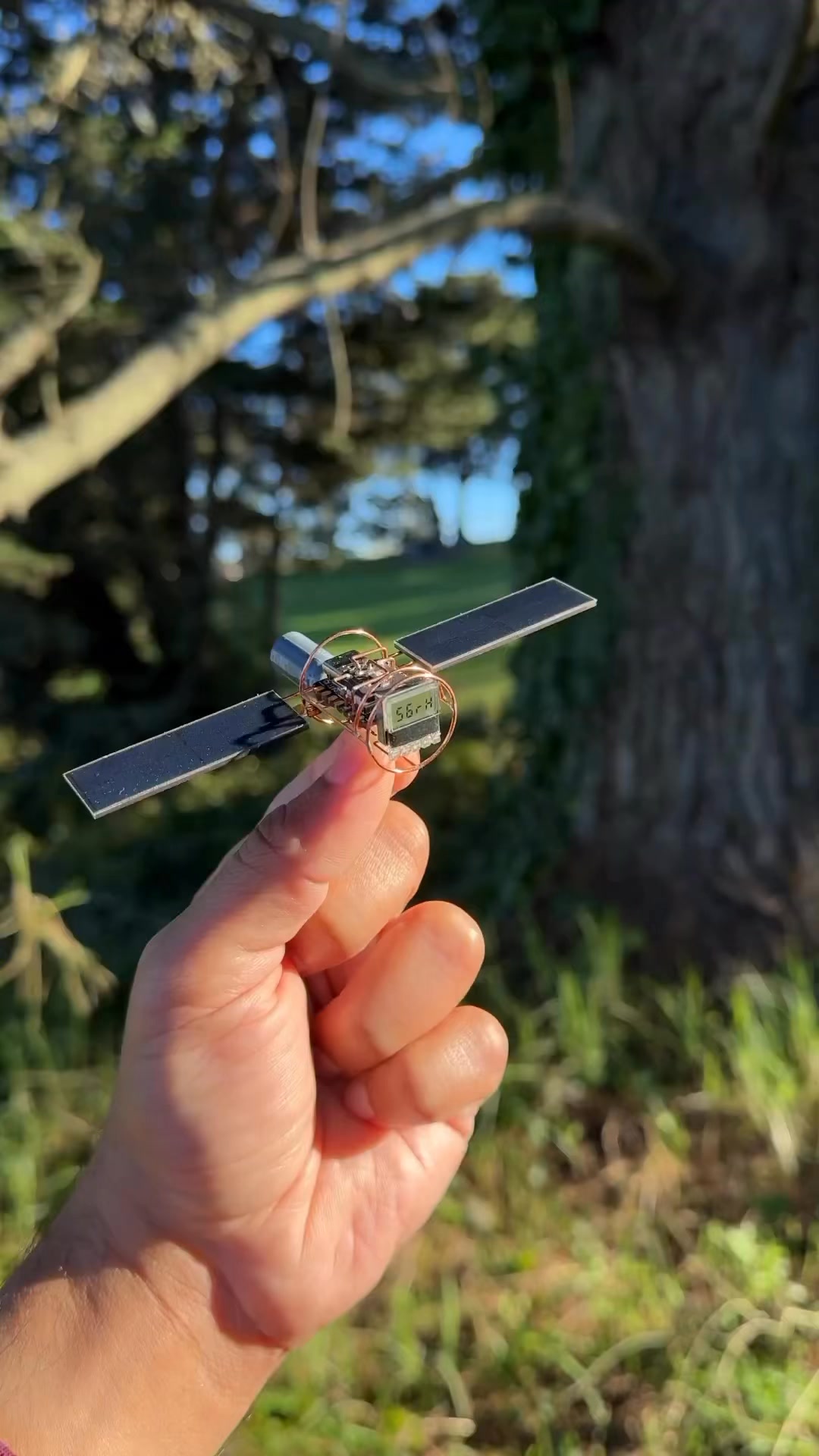 Took it for a spin in the low earth orbit #circuitsculpture #satellite ...