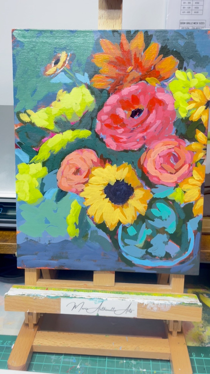 Don't scroll… this flower painting hits different | MAY Art