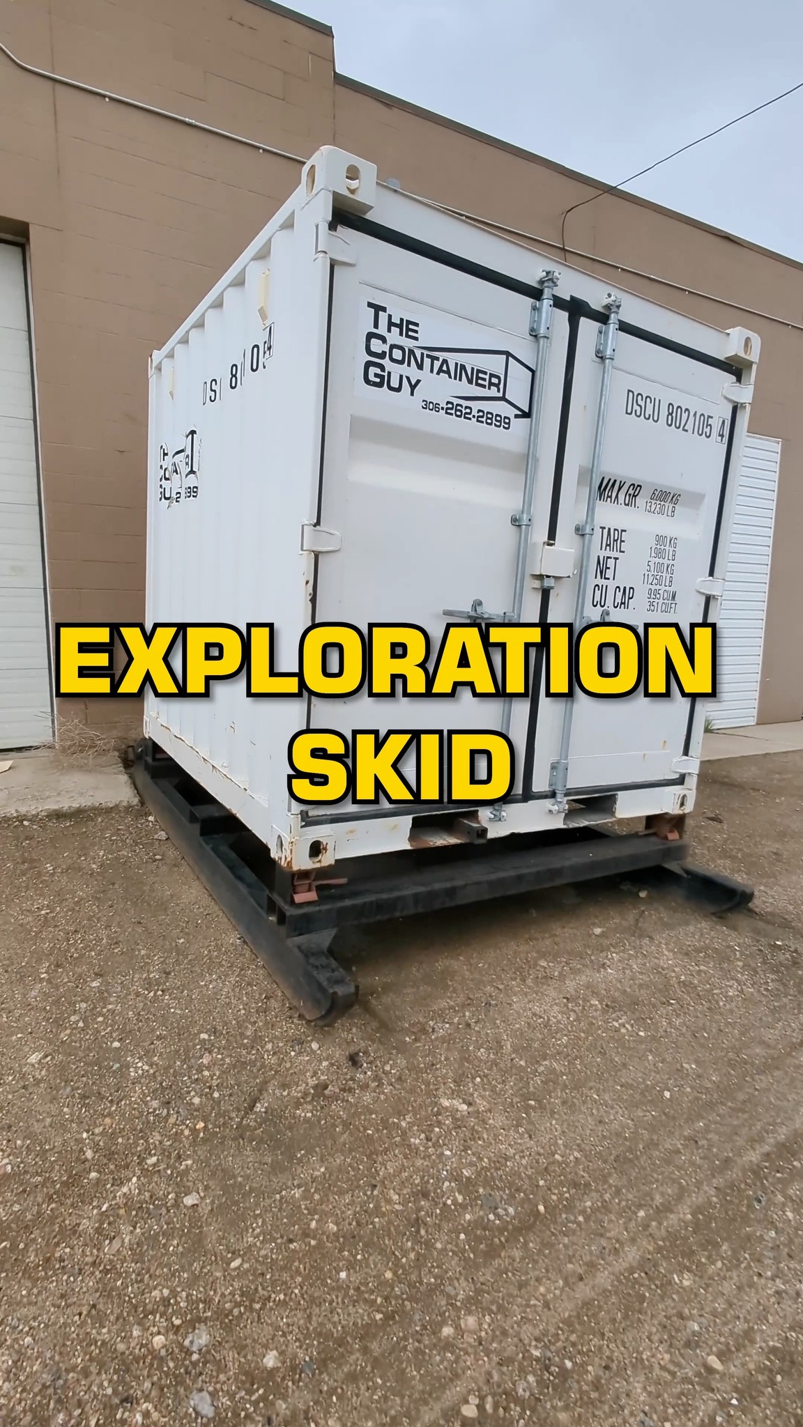 20ft shipping container equipped with a custom-built exploration skid ...