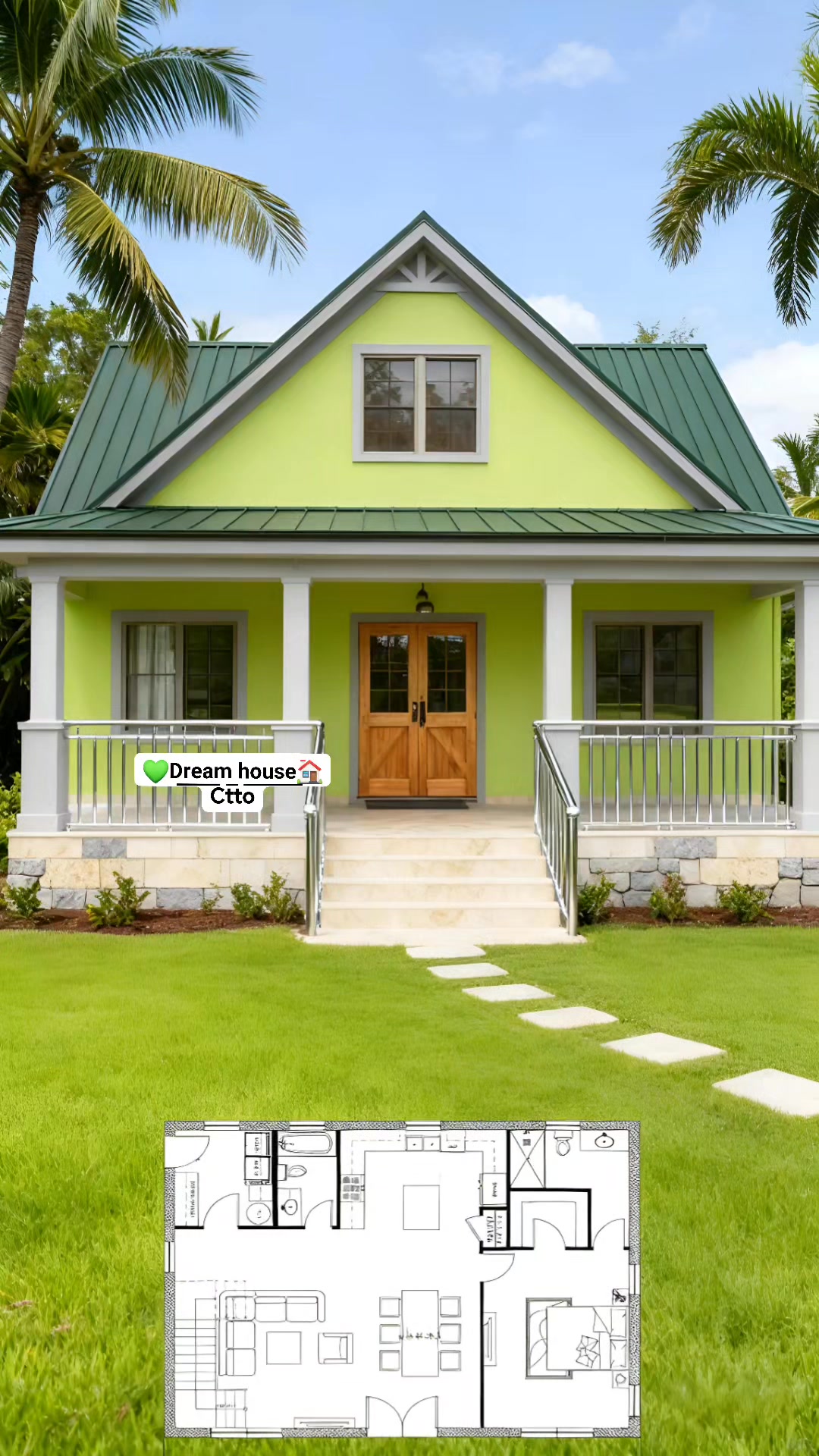 🌿 #fblifestyle 1 bedrooms home plan ideas #dreamhouse #housedesign🌿 📌 ...