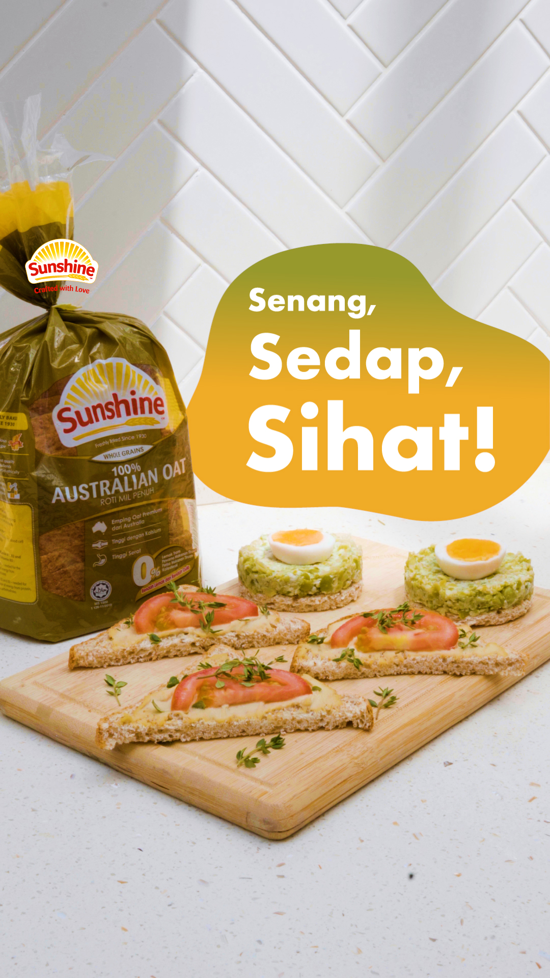 Rasai kelazatan Roti Gandum Berkrim Sunshine Butter Sugar yang ...