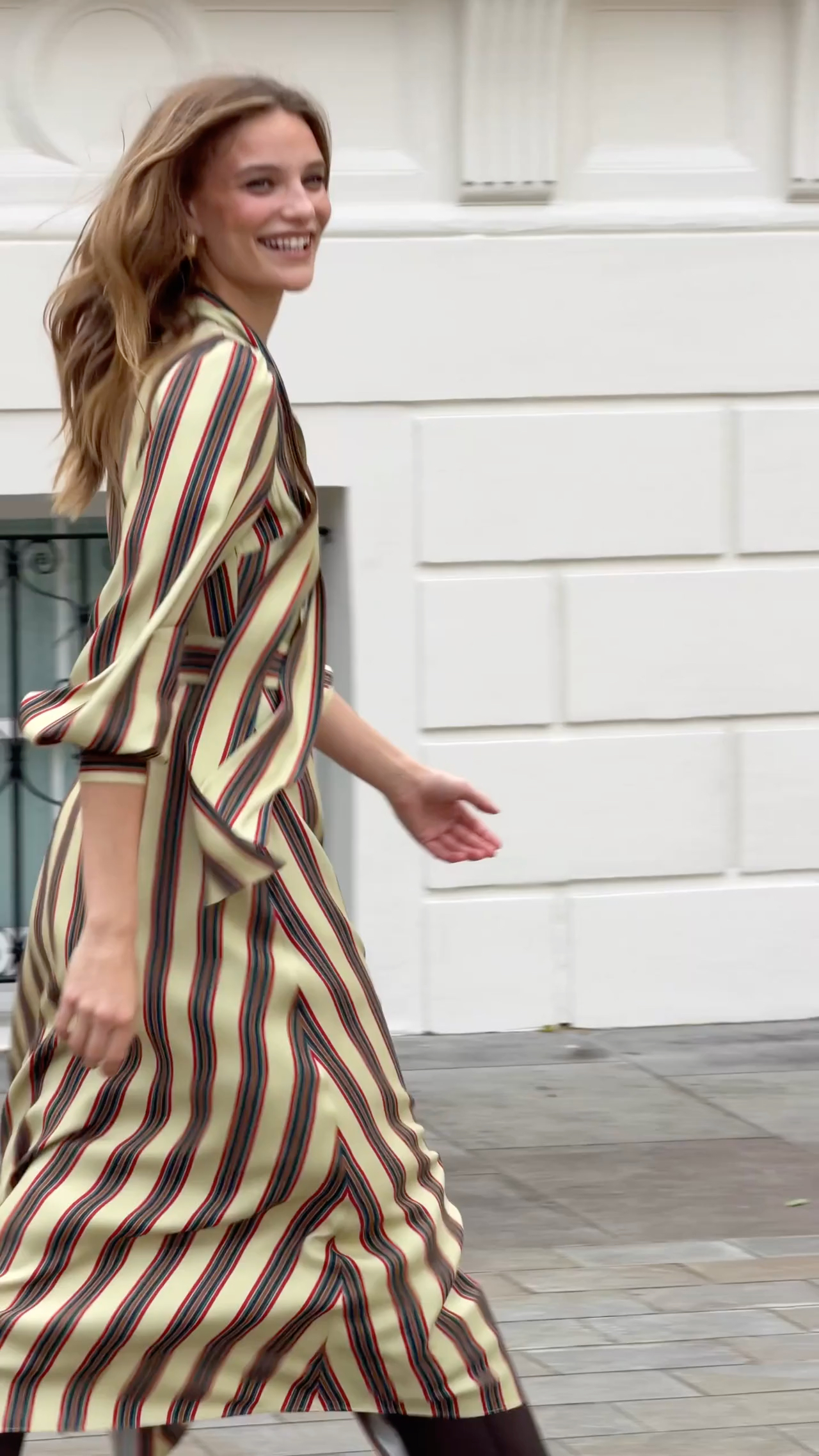 boden striped jersey dress Out and about in our shirt dress. The only lines we're happy to stand in. | 50% Modal.