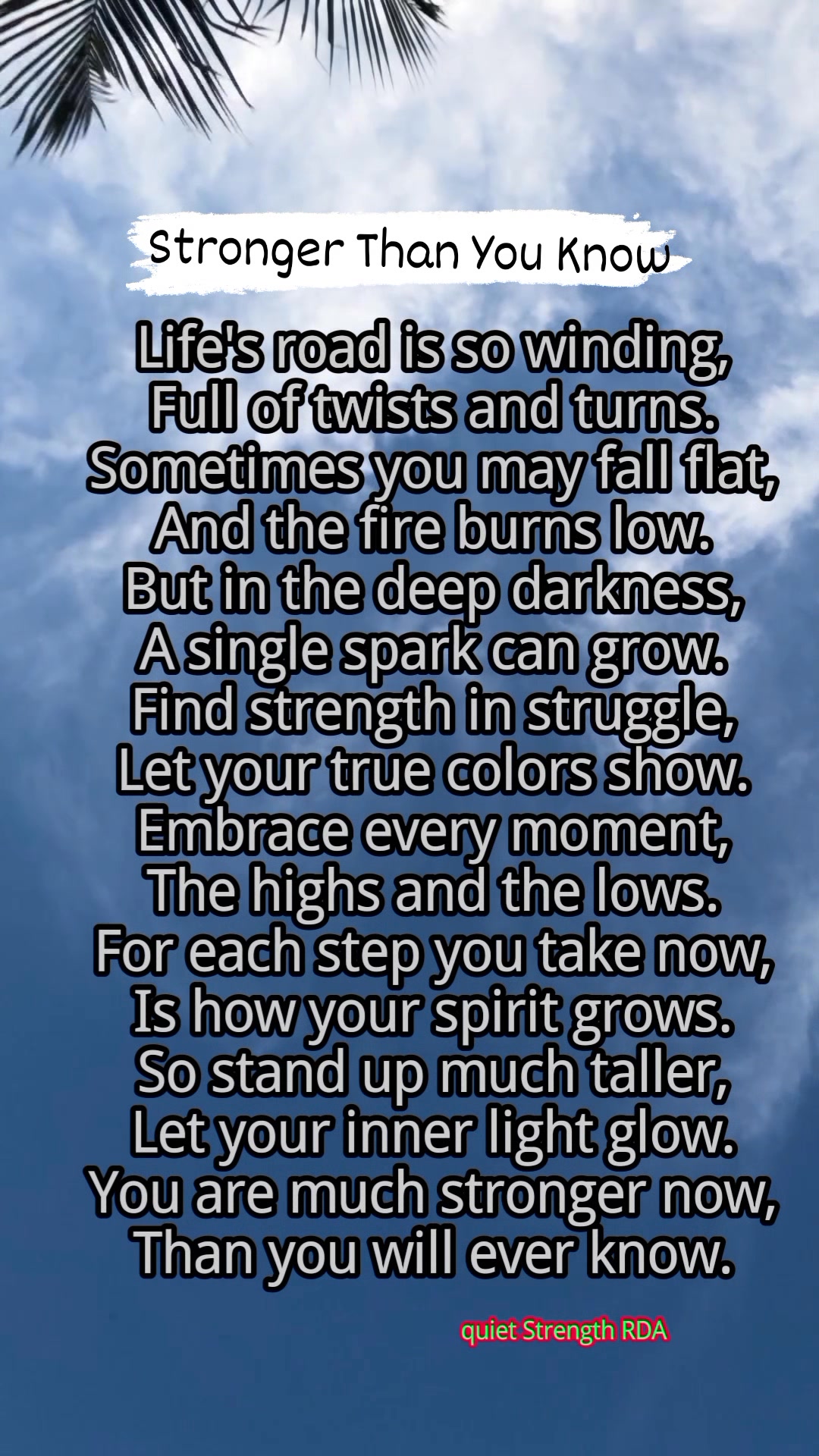 Some days break you. Others build you stronger. Keep walking. Your ...