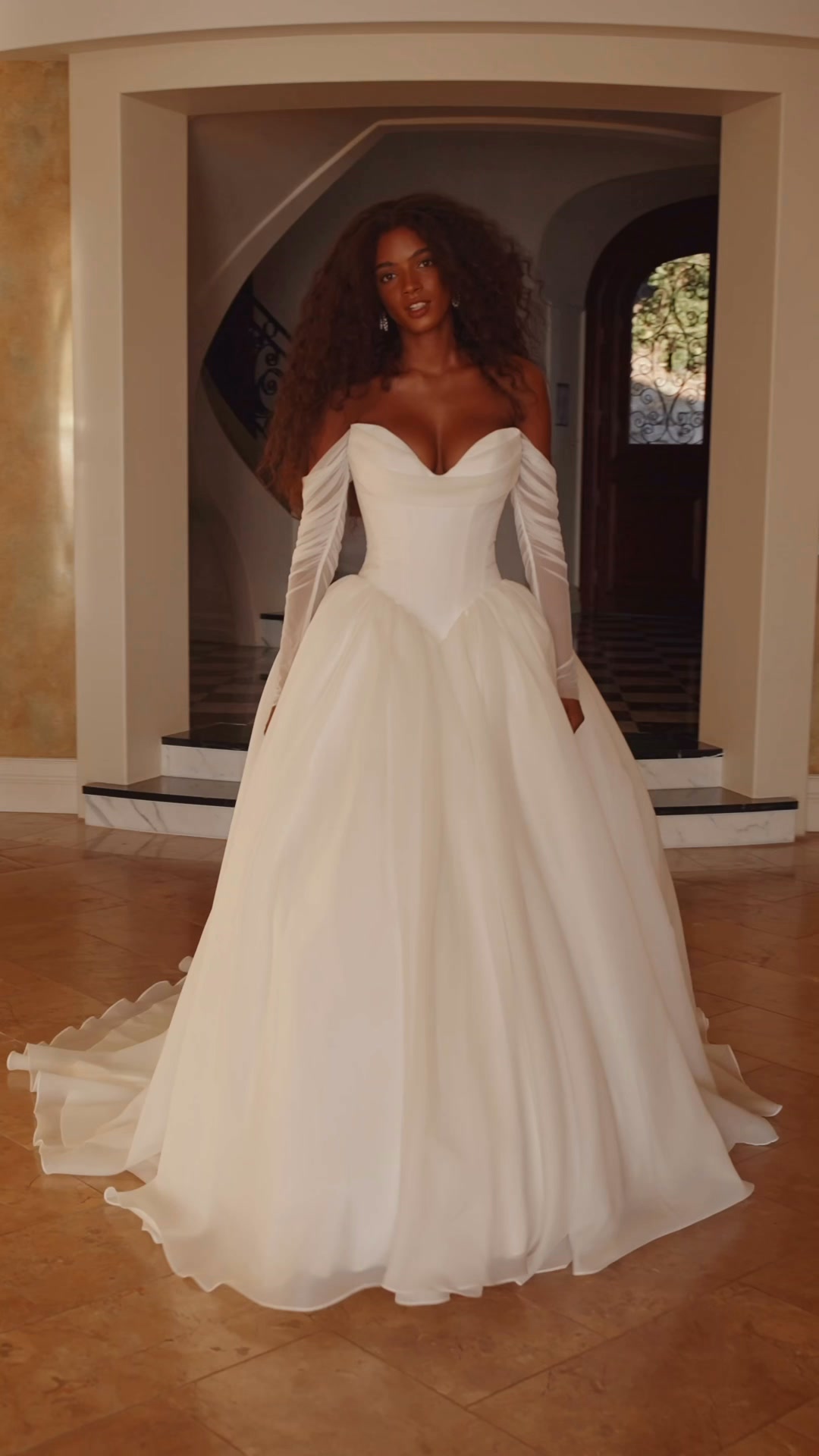 white mini dress with long sleeves Wondrous Romance Puff | Made-To-Order Size:US6 - IT36 Loosely Fitted orange wedding guest dress Beige pleat skirt -