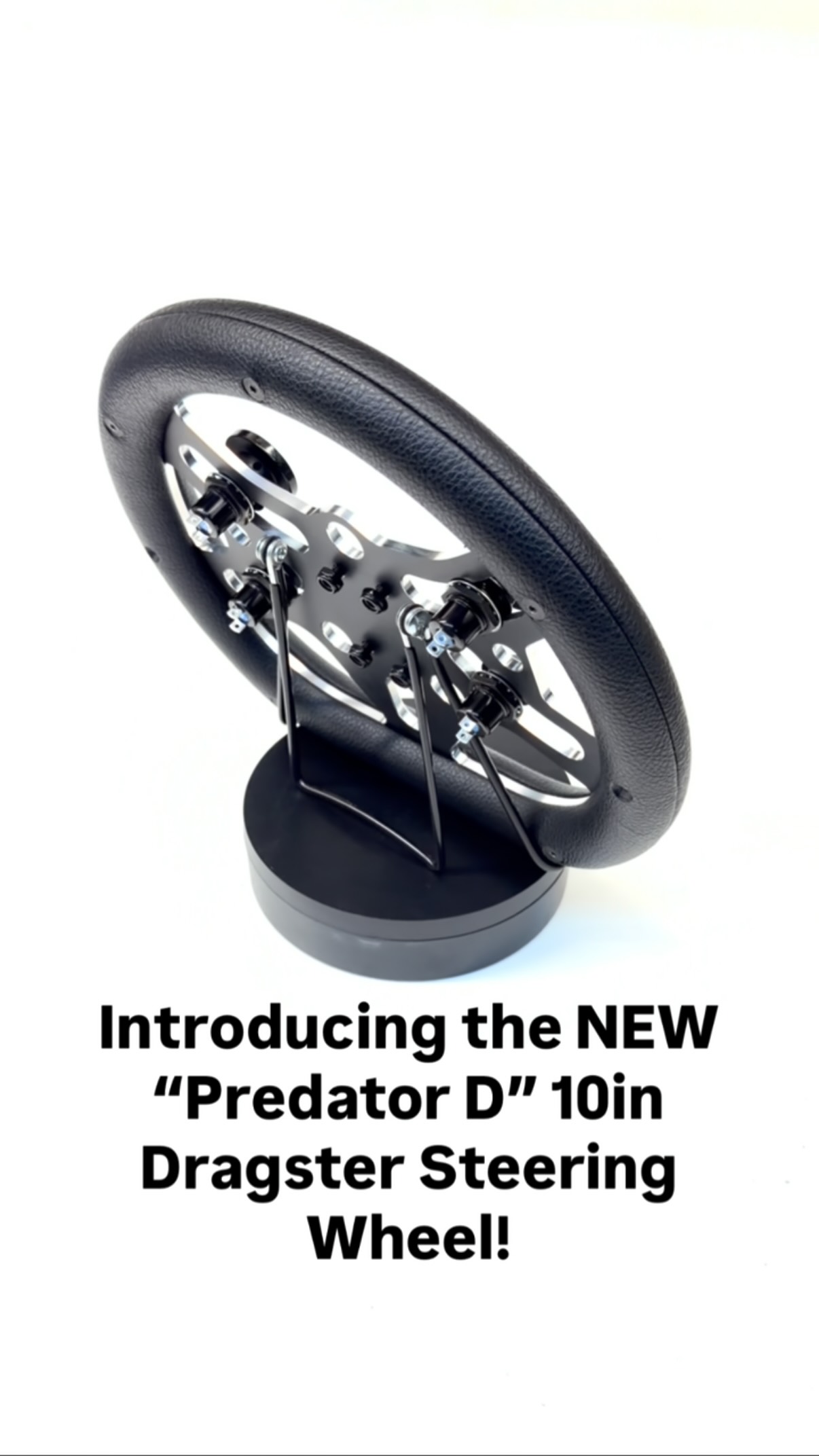 Our new Slasher Edition steering wheel in black suede with gold