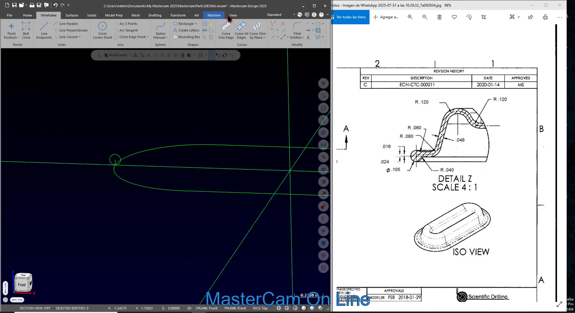 Mastercam Diseño Tutorial Español contenido exclusivo de MasterCam On ...