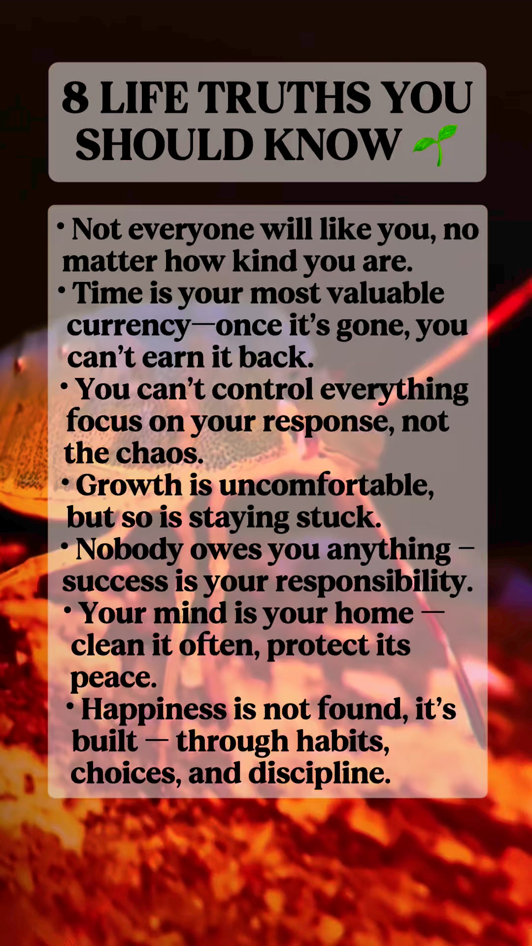 8 Life truths you should know 🌱🌿🌳🍃🪾🪵 #lifetruths #life #truth # ...