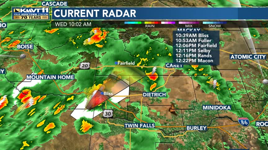 Strong storms with gusty winds are moving to the north and west of Twin ...