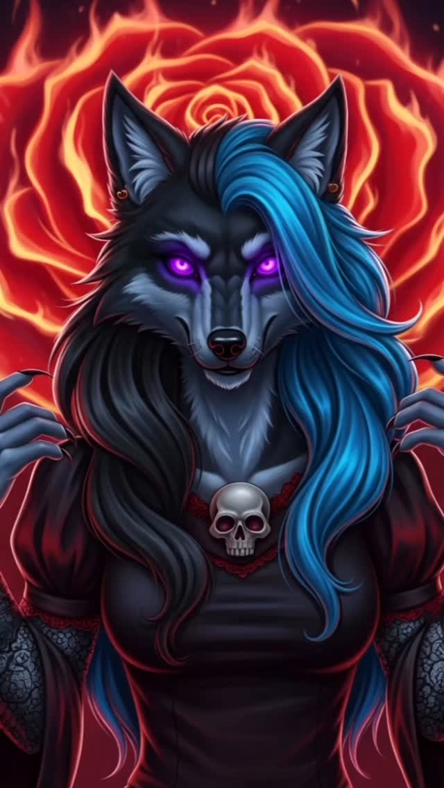 Maria is burning with rage,her eyes glowing red with anger 😮 ️ #furry ...