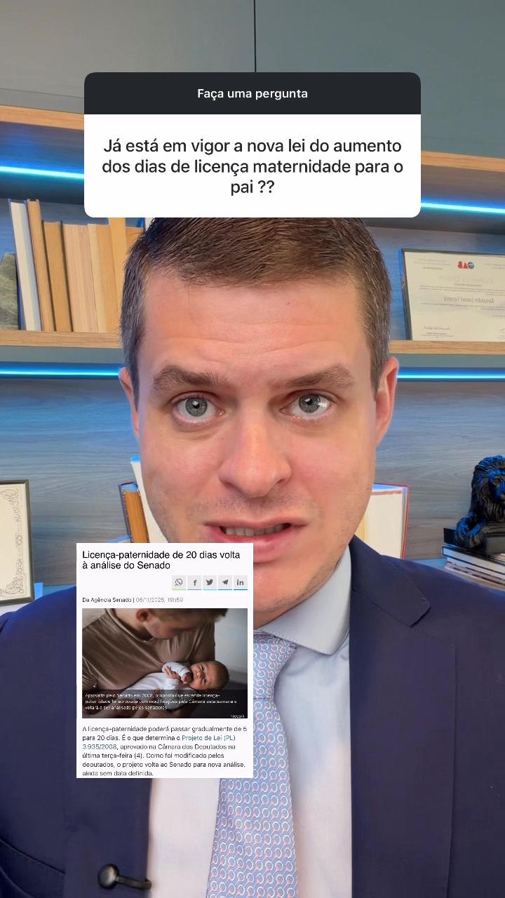 Você sabe quantos dias o pai tem direito de ficar em casa após o ...